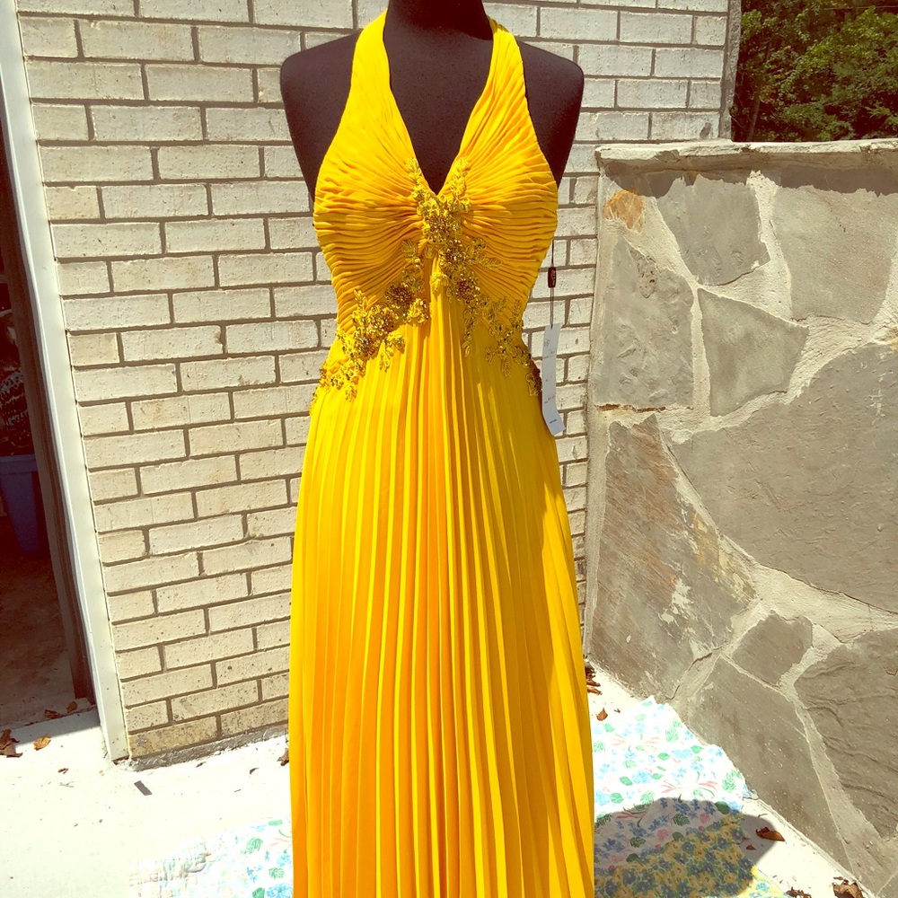 Precious Formals Yellow Prom Pageant Dress 6
